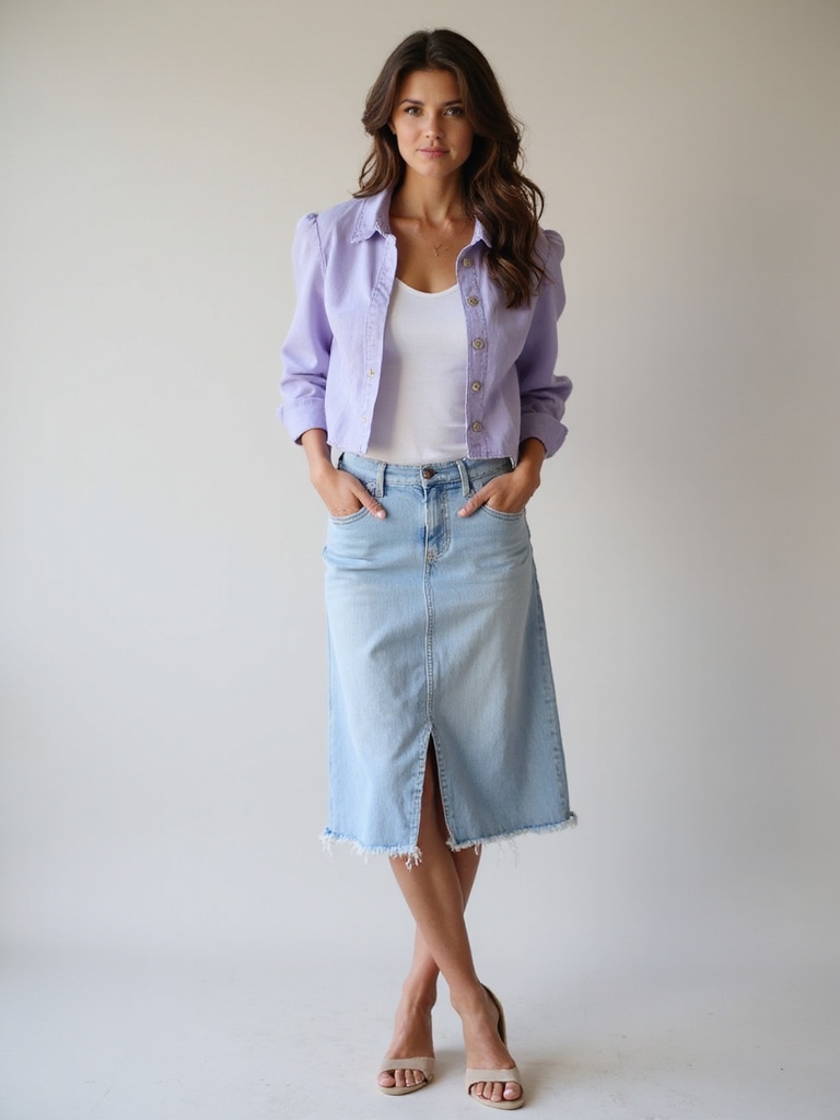layered skirts with jackets