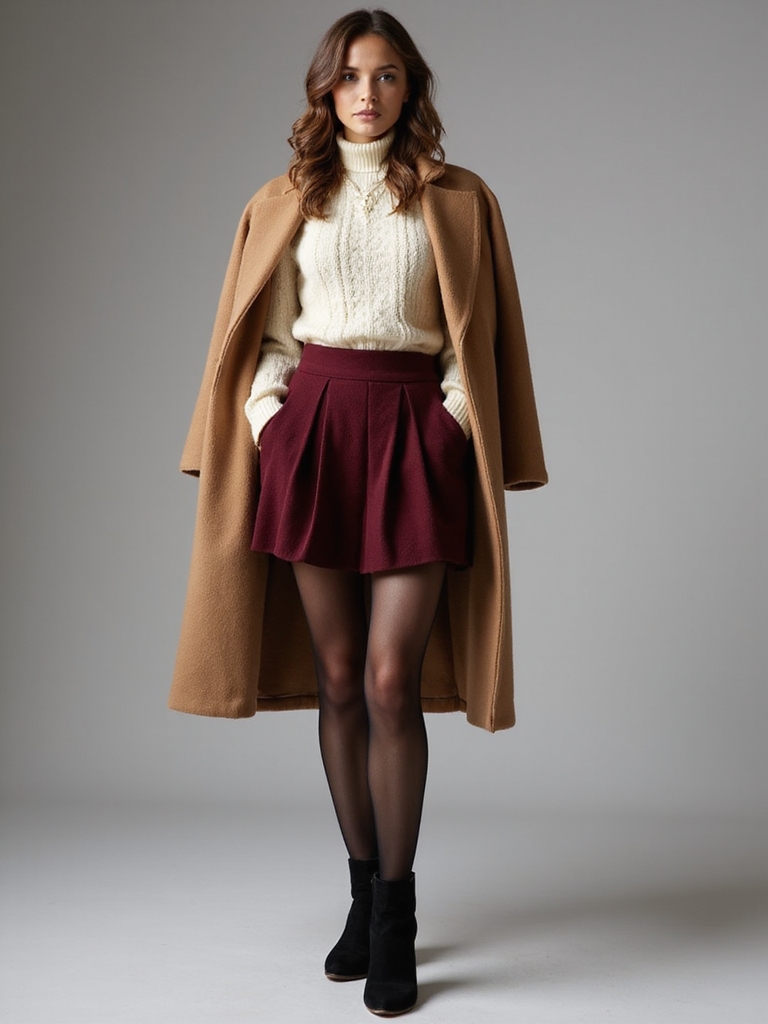layered skirts with tights