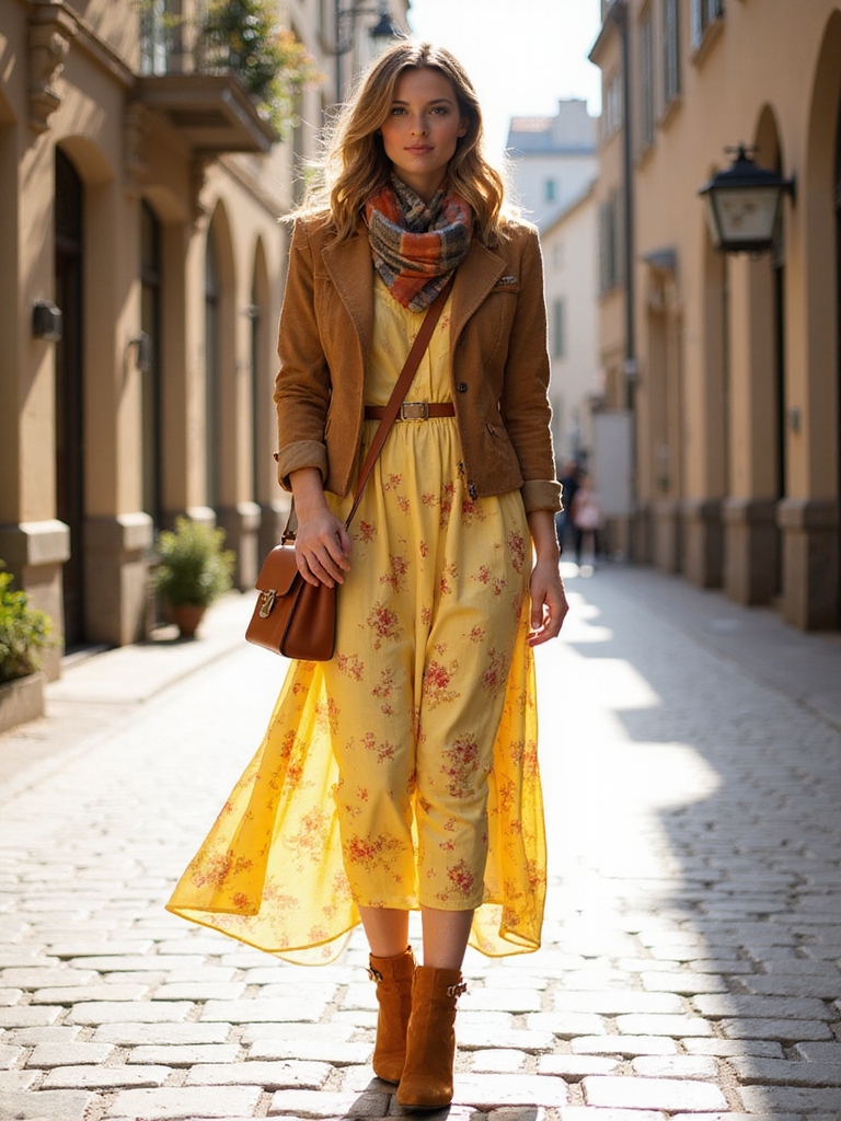 layered summer dress styling