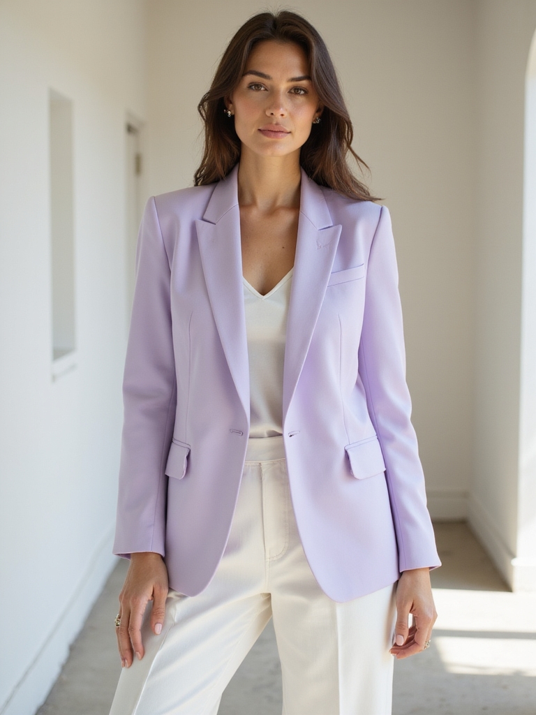 light blazers tailored trousers