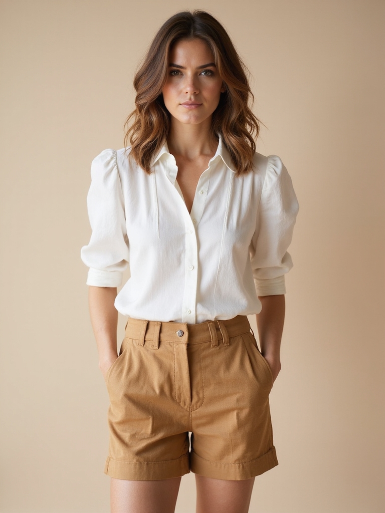 lightweight blouses tailored shorts