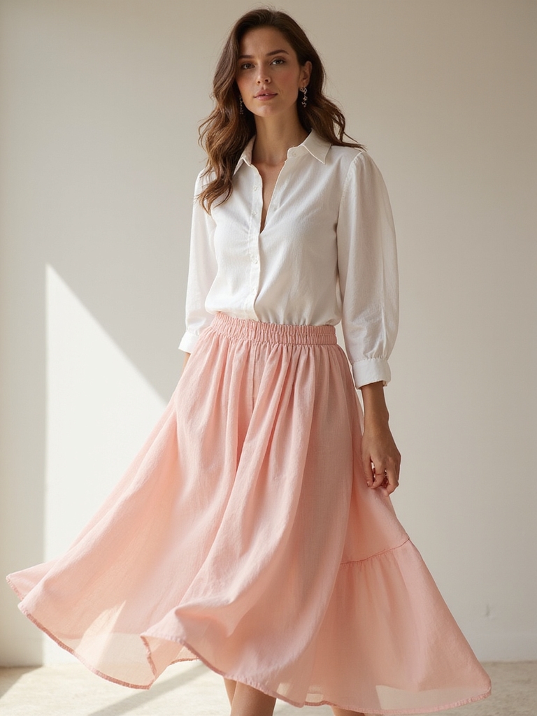 lightweight colorful chic skirts