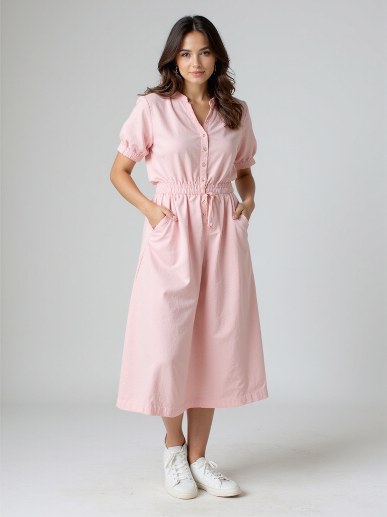 lightweight floral dress layers