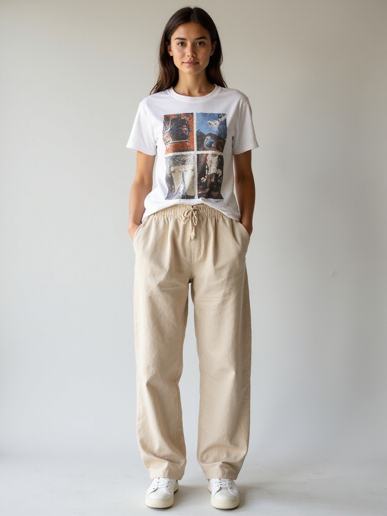 linen pants graphic tees