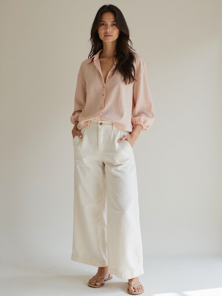 linen pants vibrant blouses