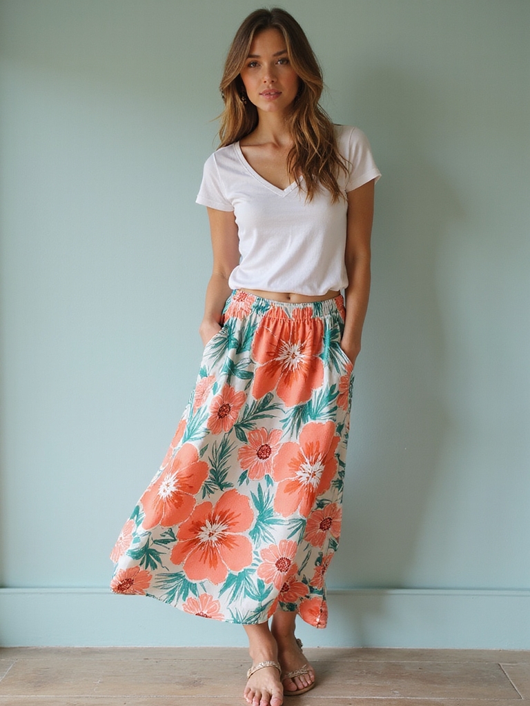maxi skirts and tees