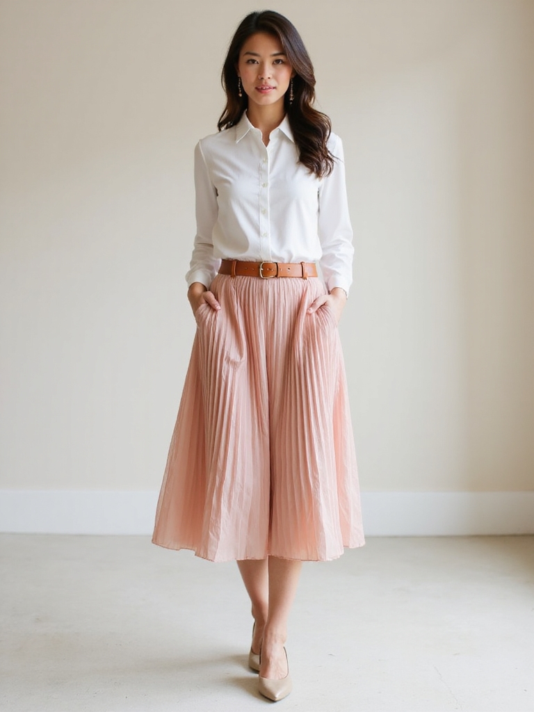 midi skirts for office