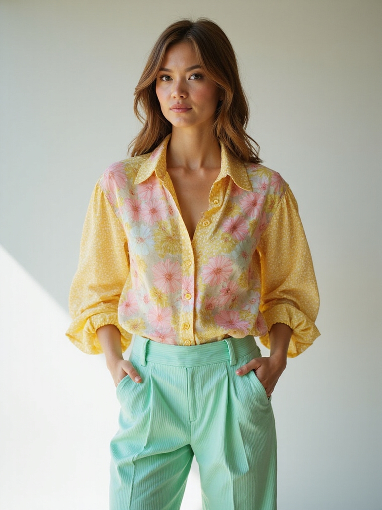 mixing playful spring patterns