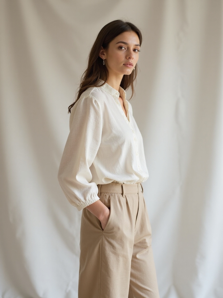 modest summer linen blouses