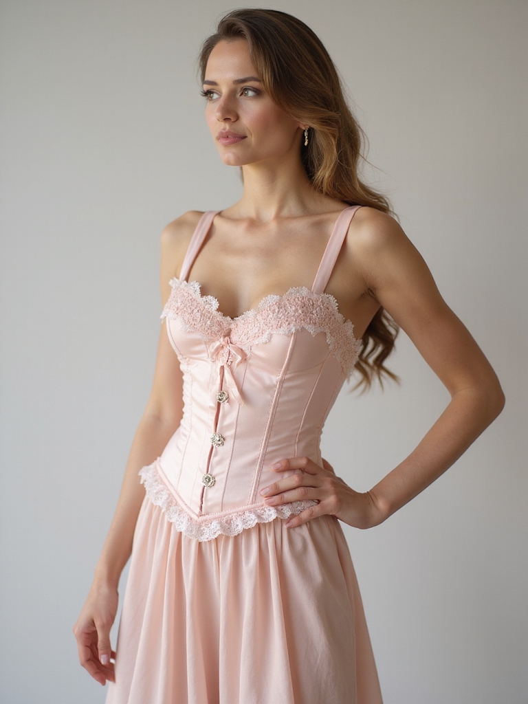 pastel corset a line elegance