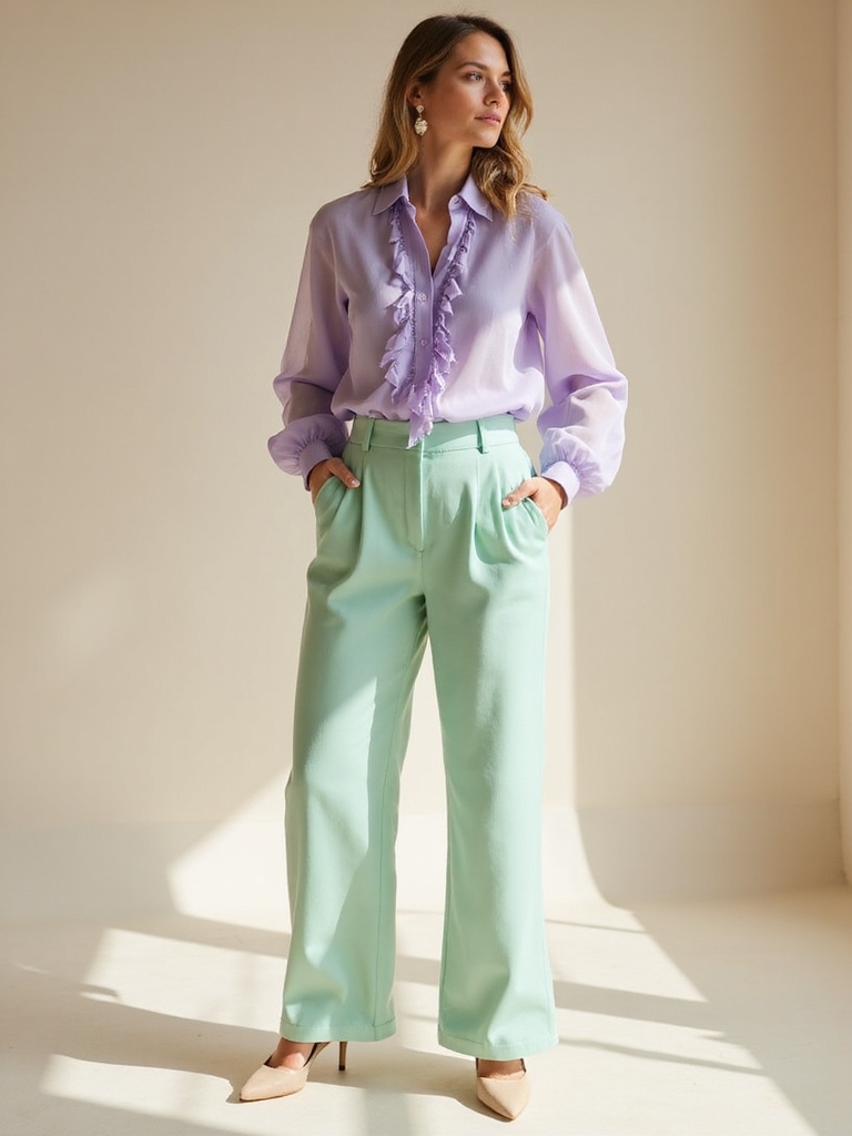 pastel spring church outfits