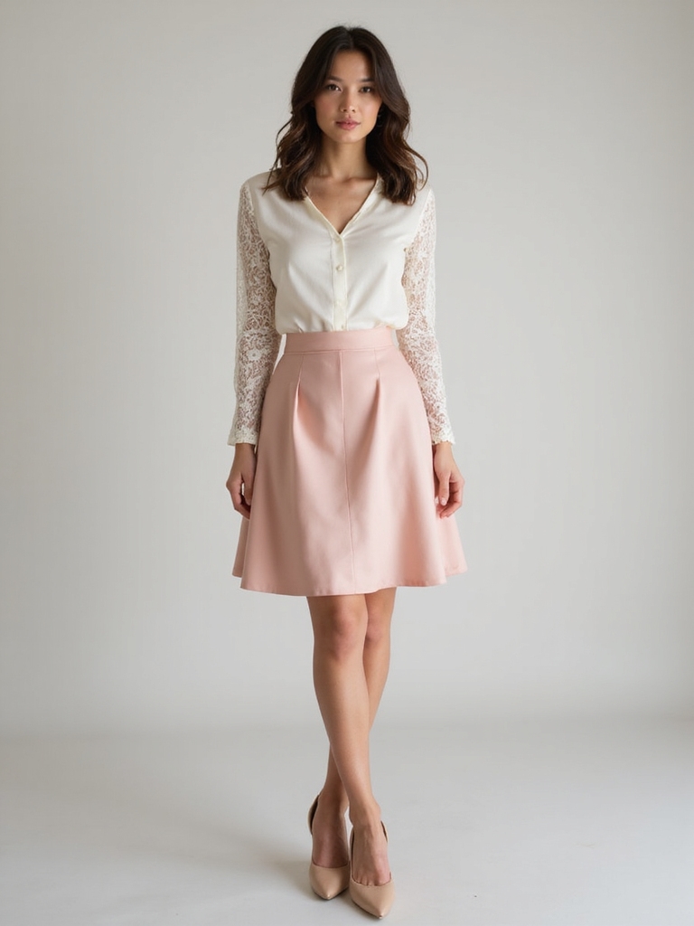 petite a line skirt styling