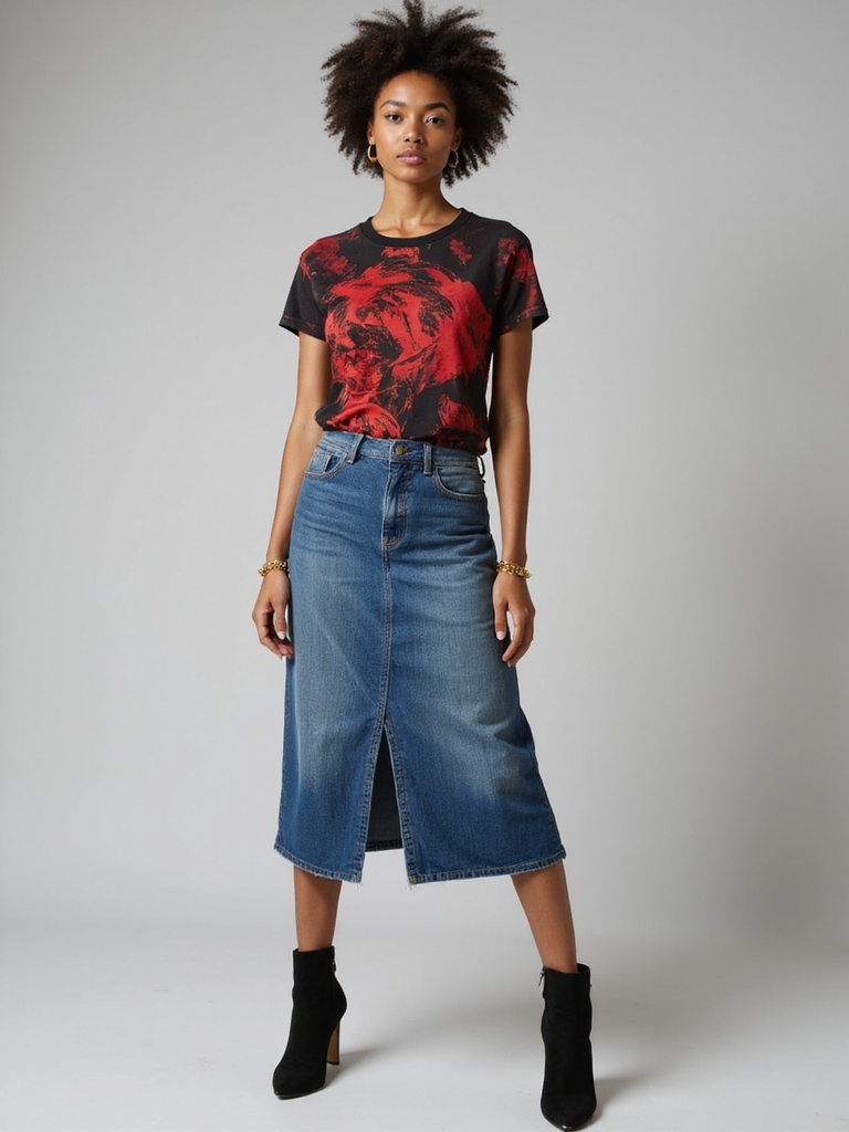playful graphic tee styling