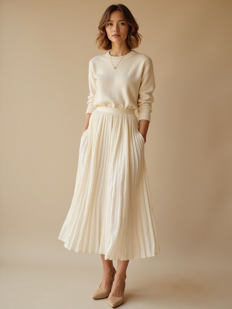 pleated skirts embody elegance
