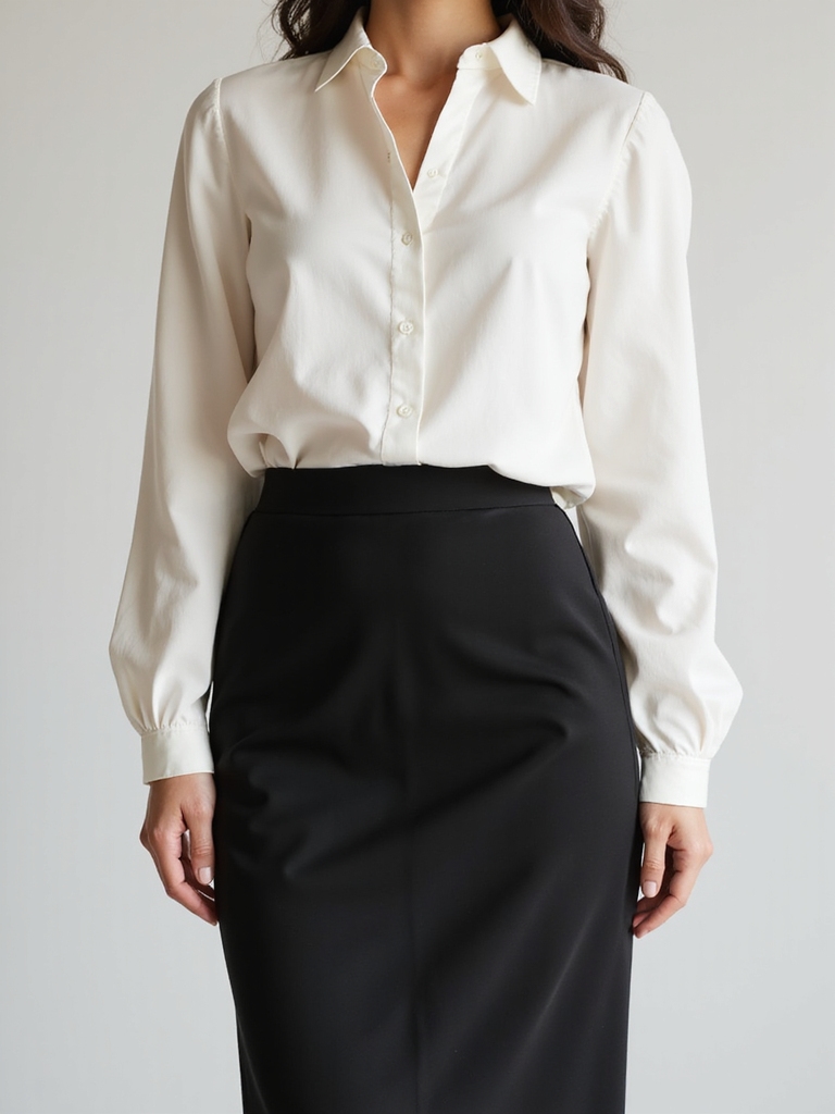 polished casual black skirts