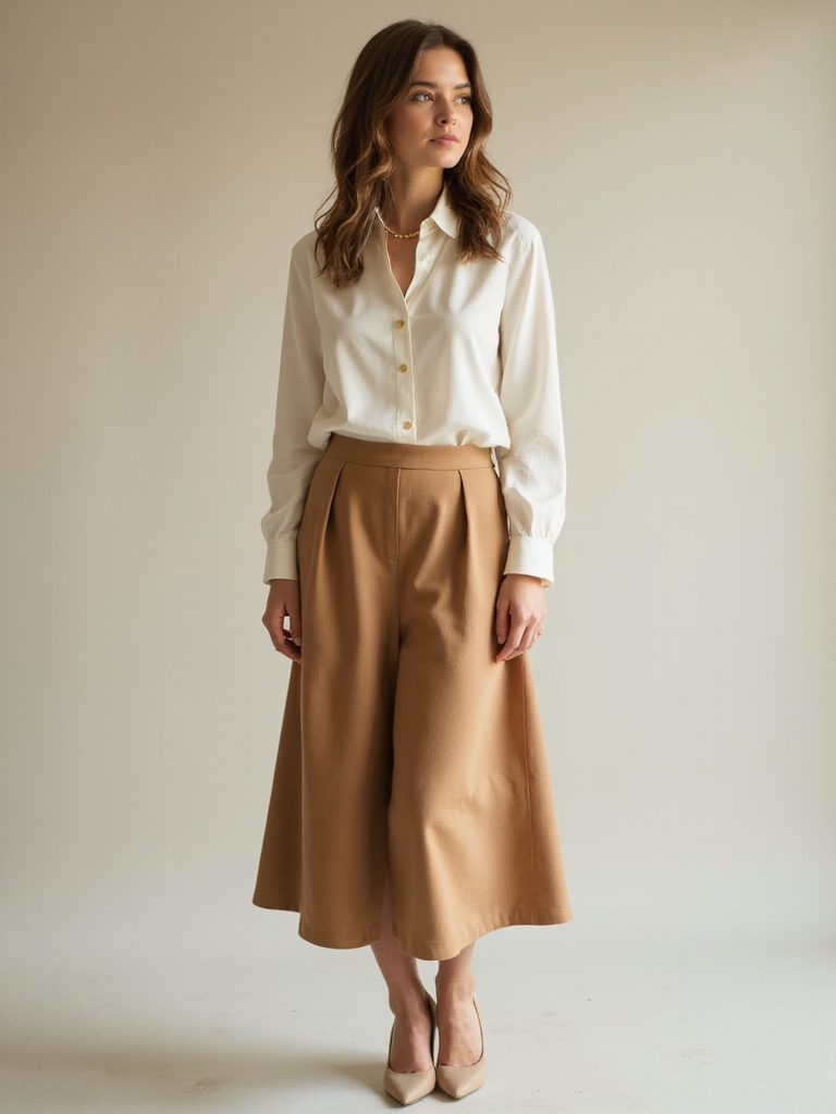 polished long skirt styling