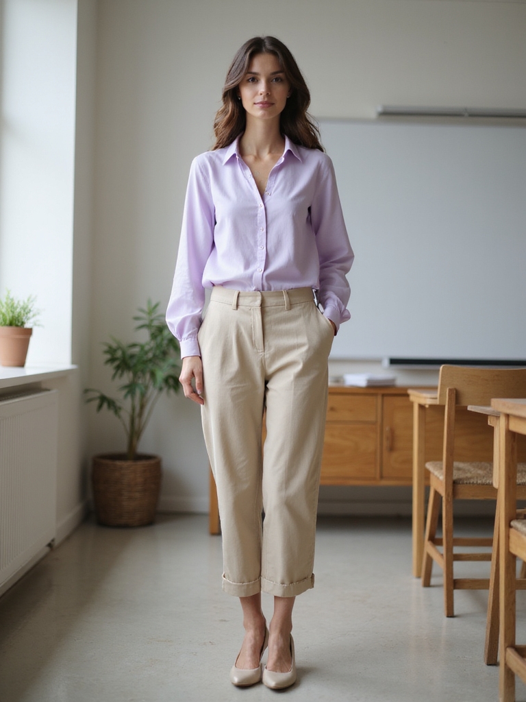 polished practical teacher outfits
