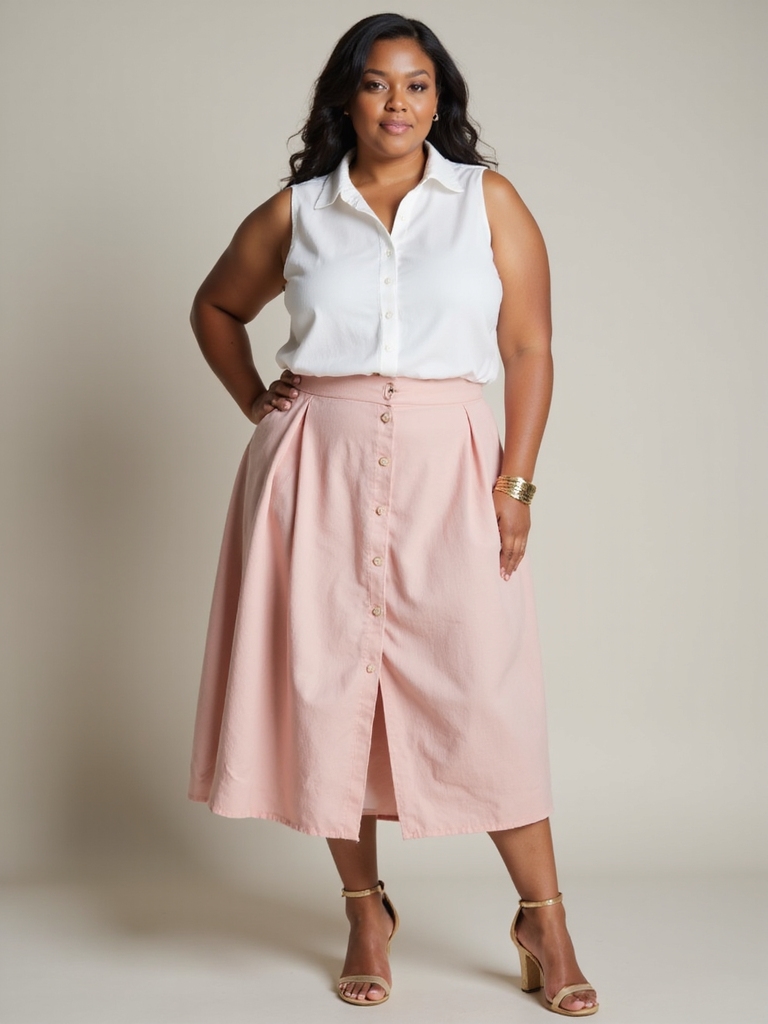 polished summer plus size skirts