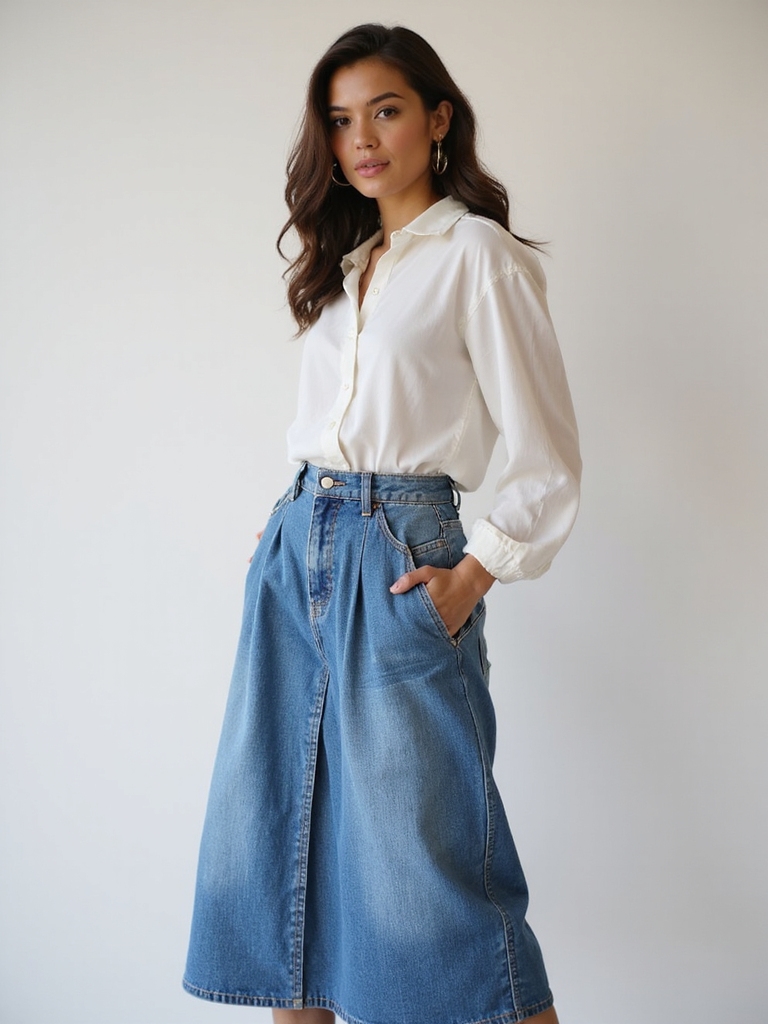 revived jean skirt styles