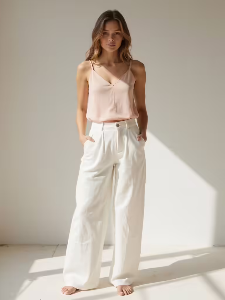 silk camisoles linen pants