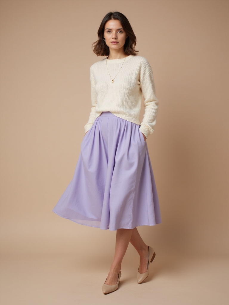 skirts with lightweight sweaters
