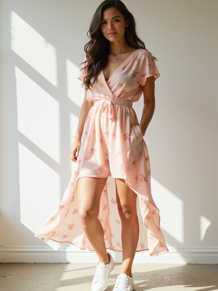 sneakers with spring dresses