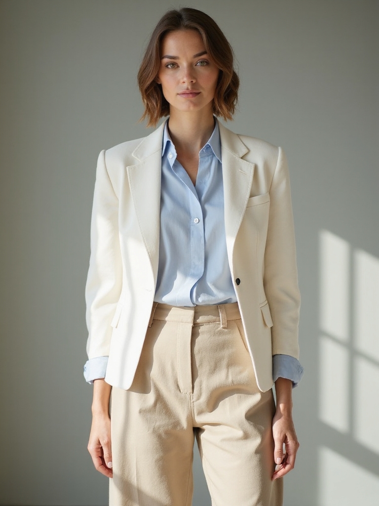 sophisticated casual church layering