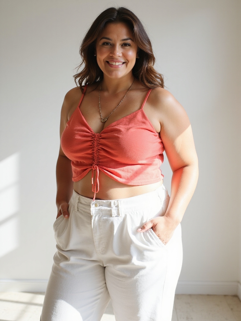 stylish crop tops high waist pants
