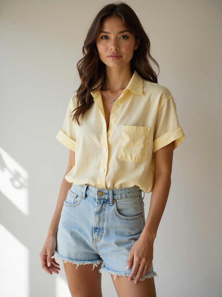 stylish high waisted summer shorts