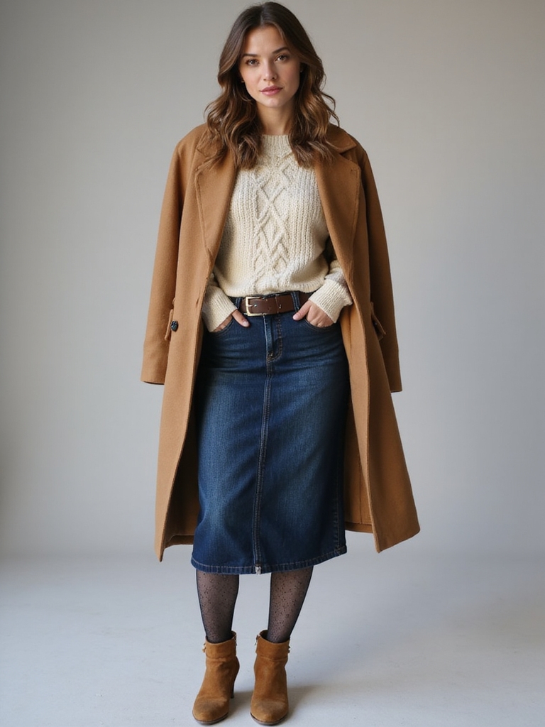 stylish layered winter skirts