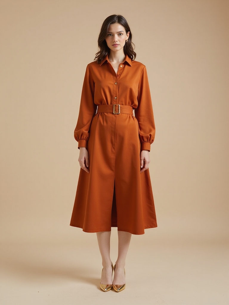 stylish long sleeve dress layering