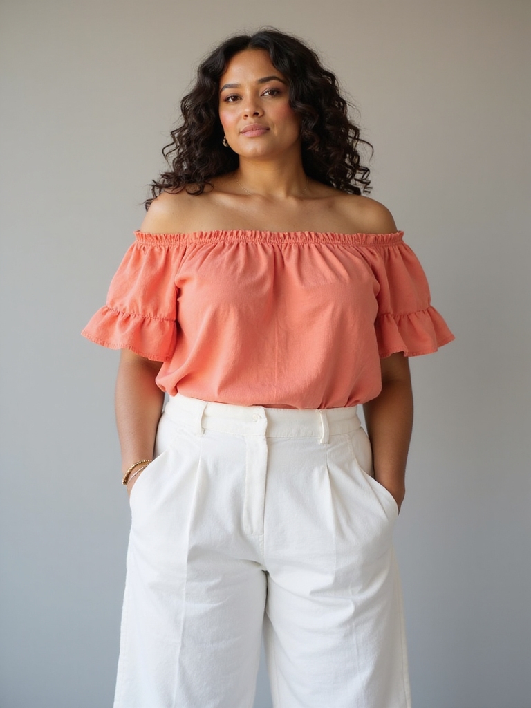 stylish off the shoulder confidence