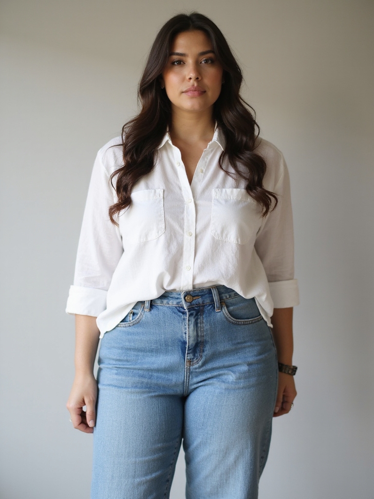 stylish plus size summer jeans