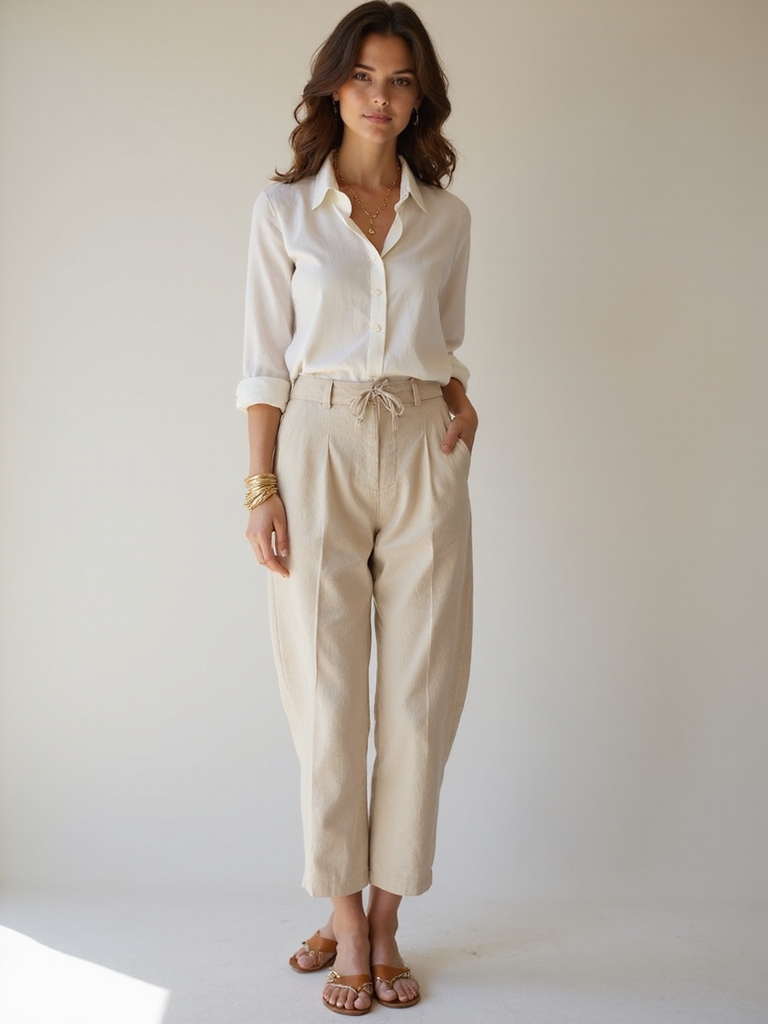 stylish summer cropped pants