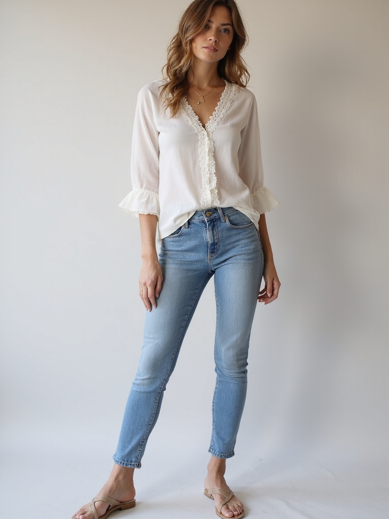summer jeans and blouses