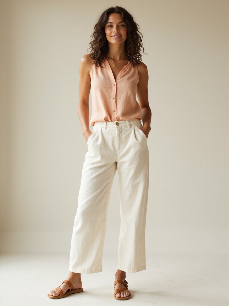 summer linen pants styling