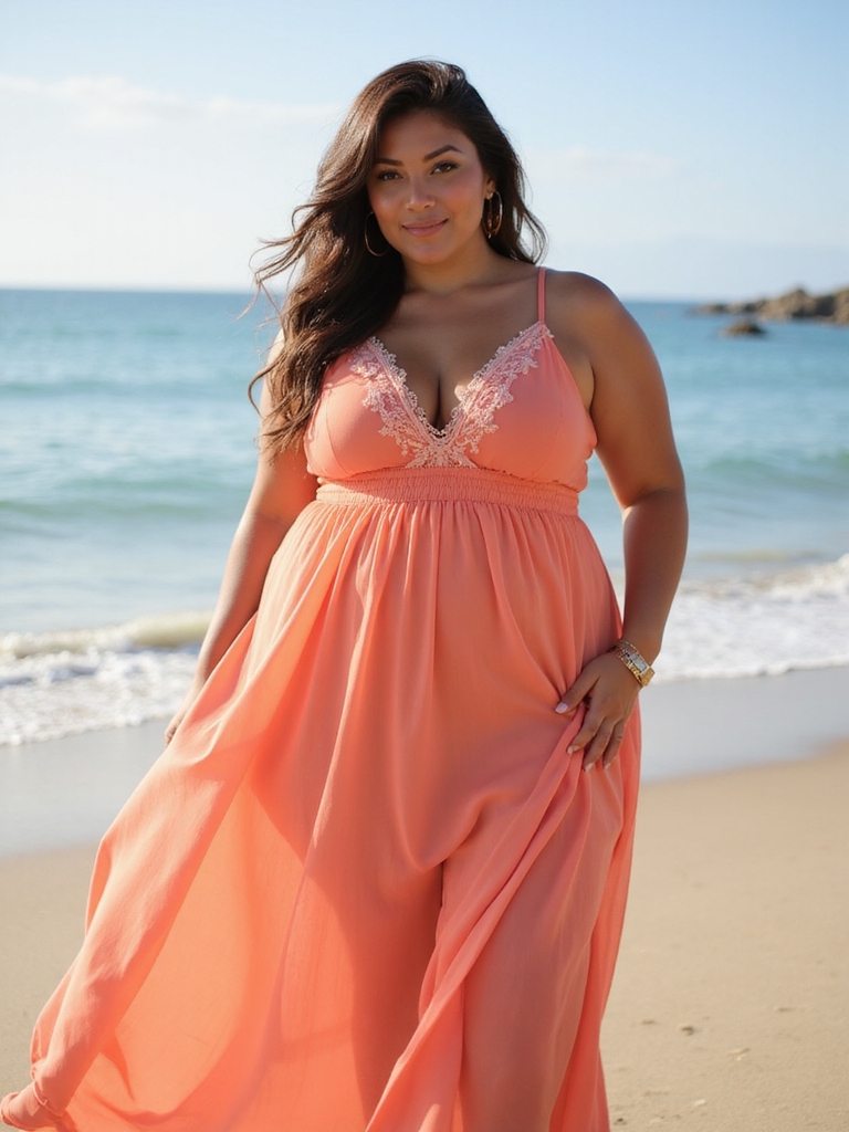summer outfits for curvy beachgoers