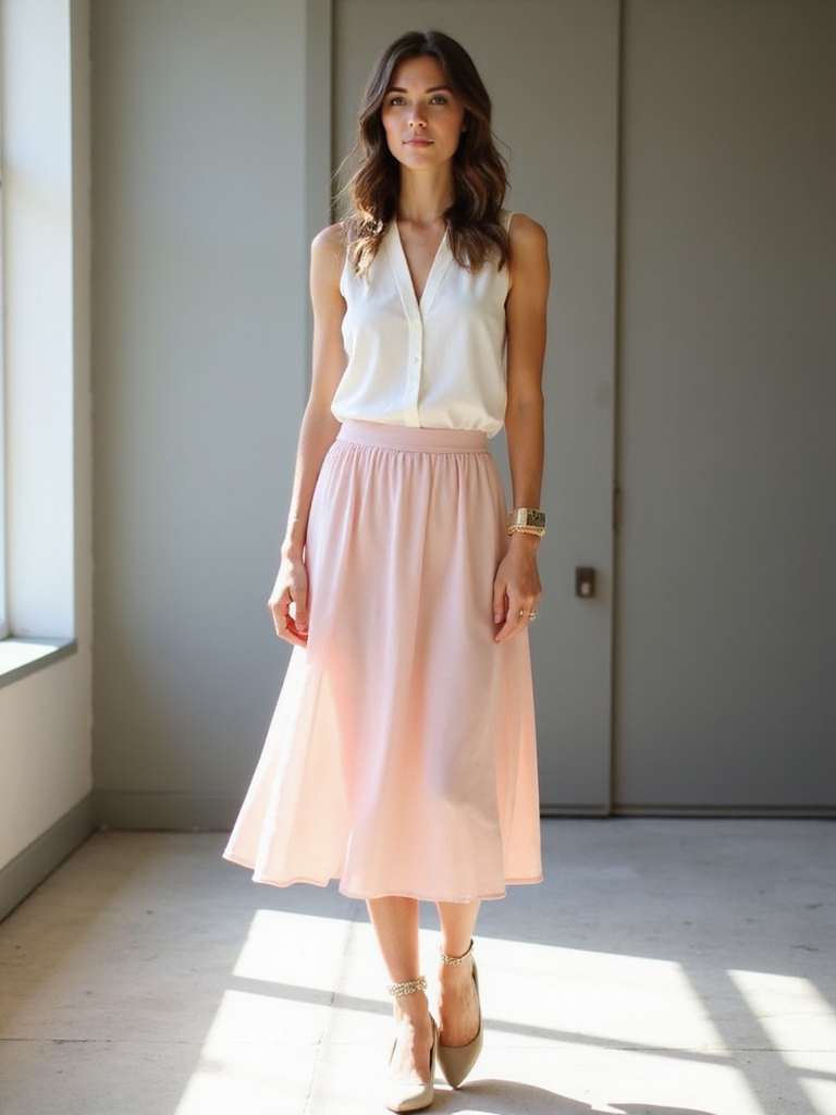 summer workday midi skirts
