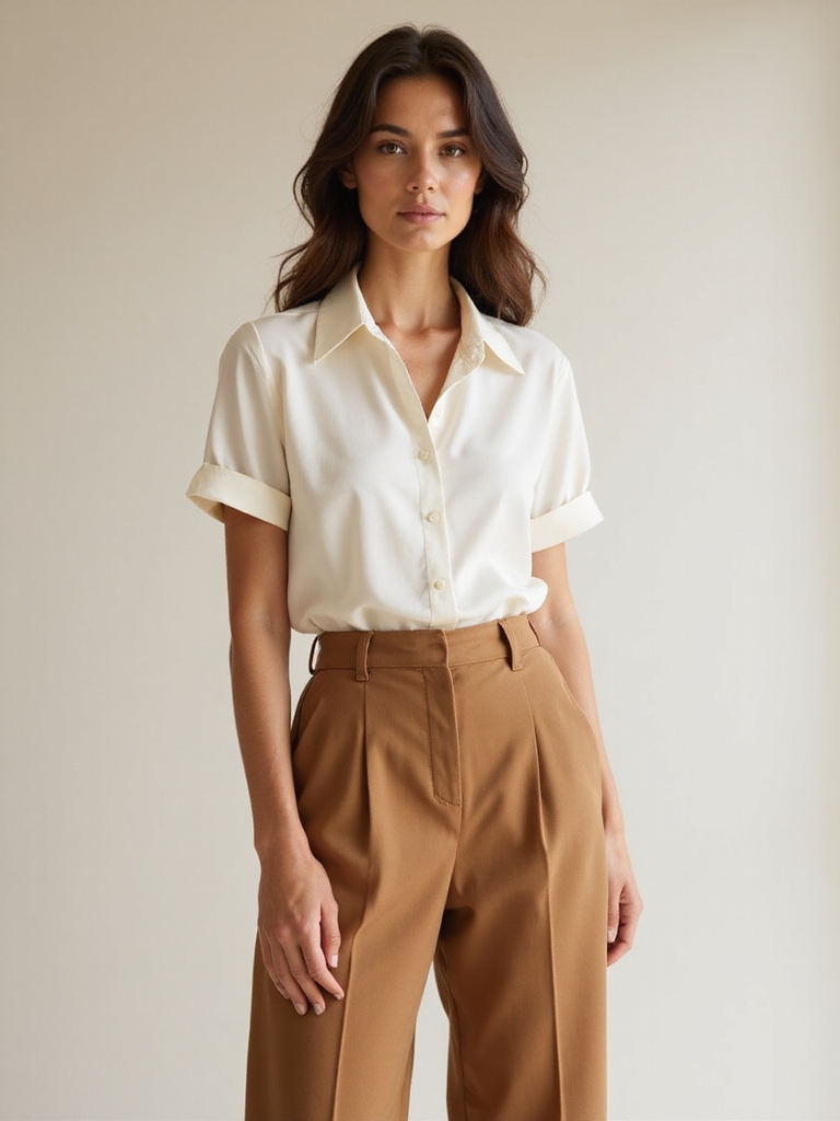 tailored trousers short sleeve blouses