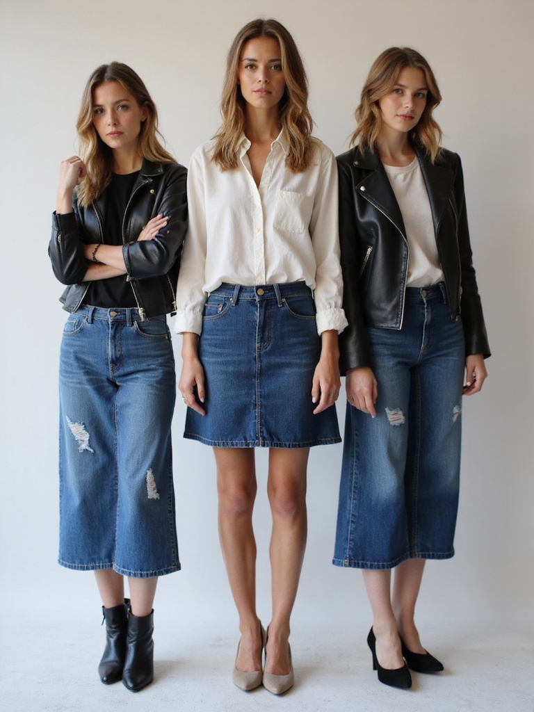 timeless denim skirt styles