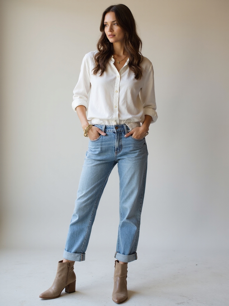timeless denim with accessories