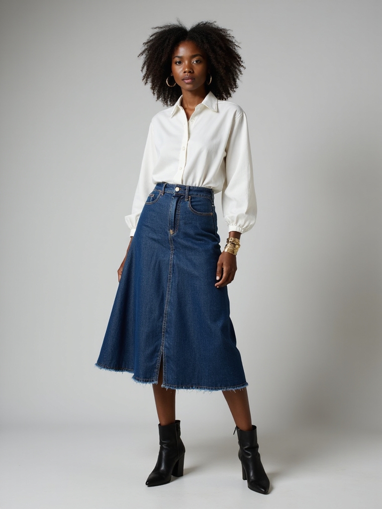 timeless jean skirt styles