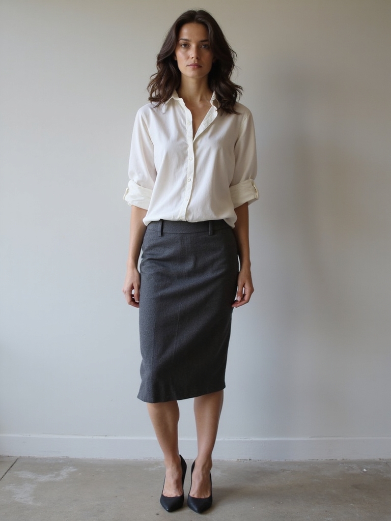timeless power pencil skirt