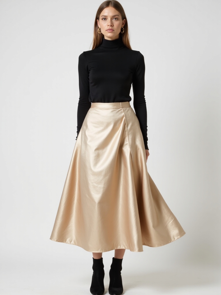 timeless satin skirt styling