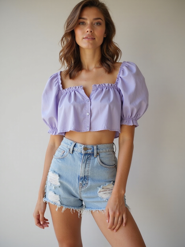 trendy denim shorts styles