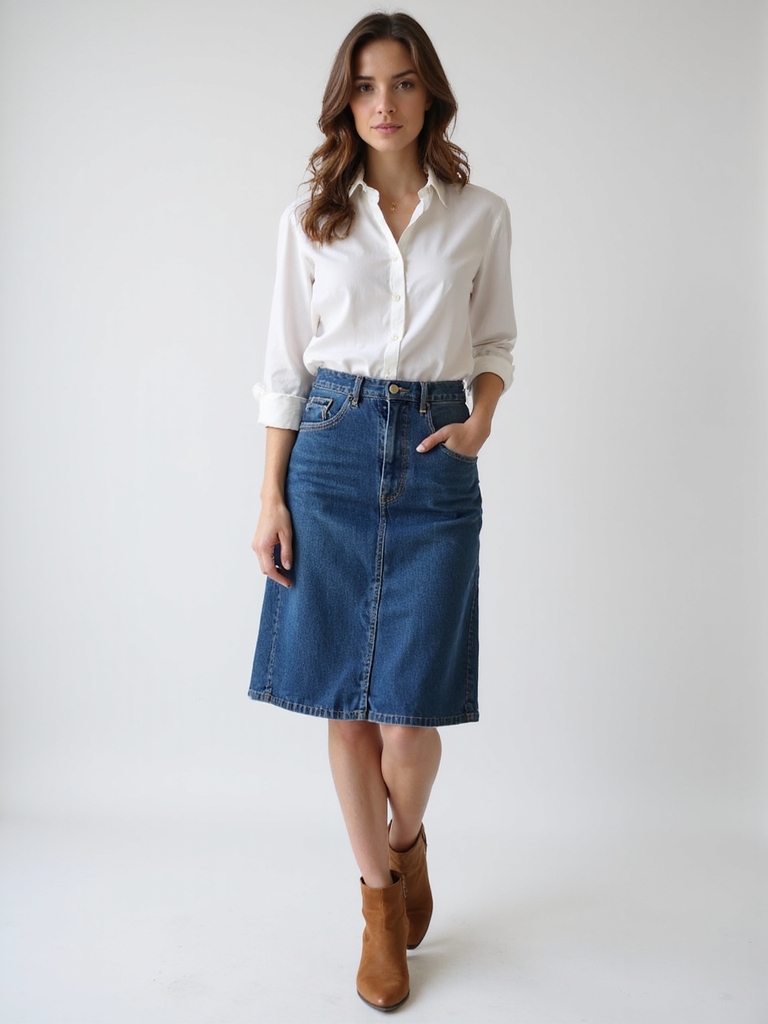 versatile a line denim styling