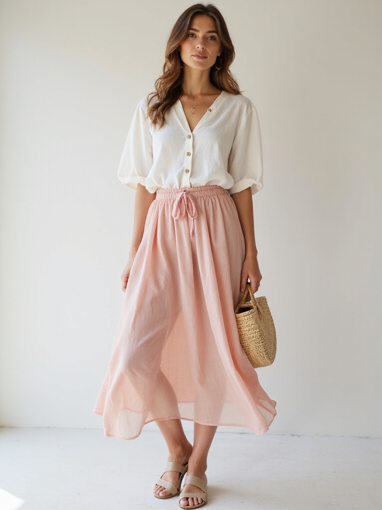versatile flowy midi skirts