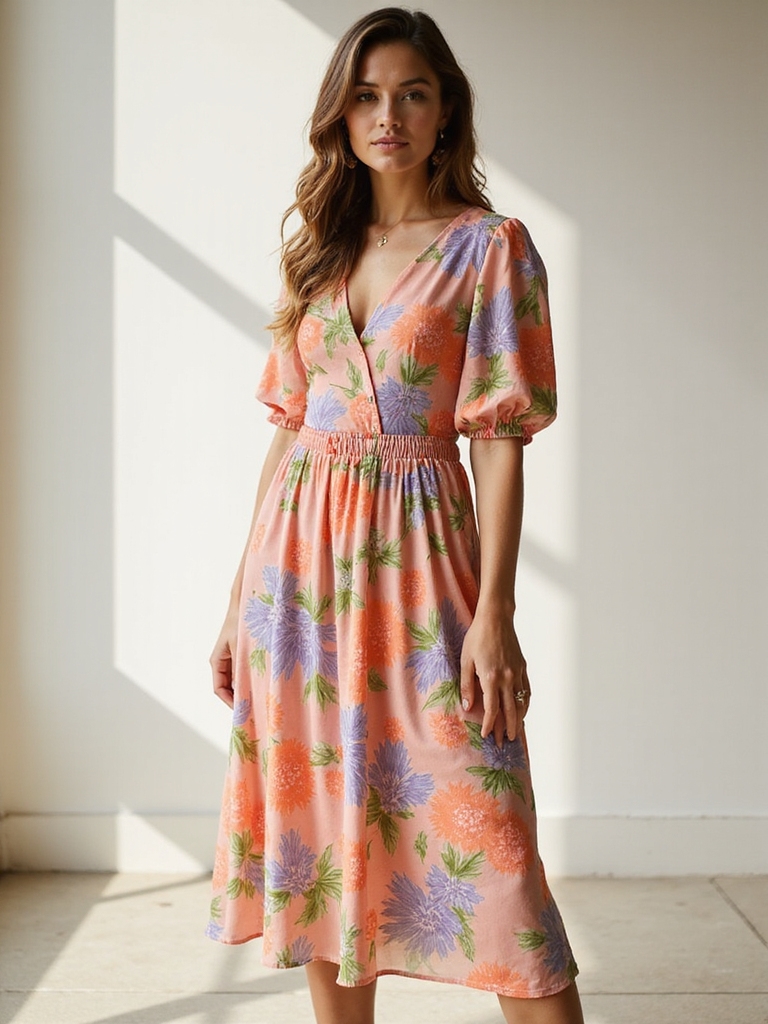 vibrant floral spring outfits