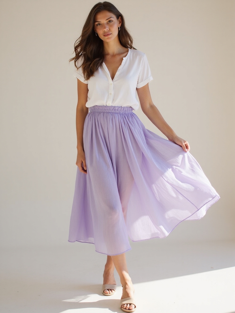 vibrant flowy summer skirts