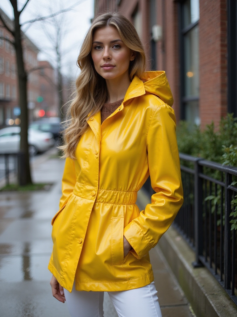 vibrant rain jackets elevate style